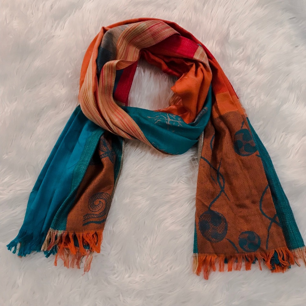 Boho Scarf // Tribal Scarf // Turquoise Scarf